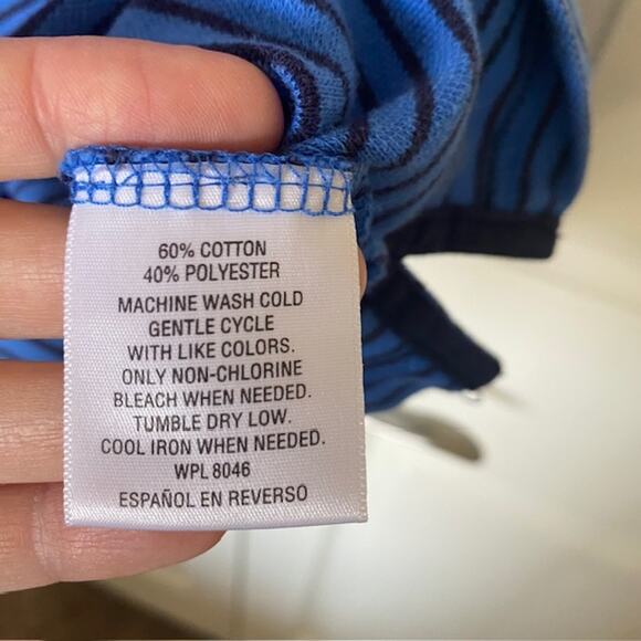 Club Room Estate Performance Polo Shirt Blue & Black Striped Short Sleeve Men XL - Picture 7 of 9